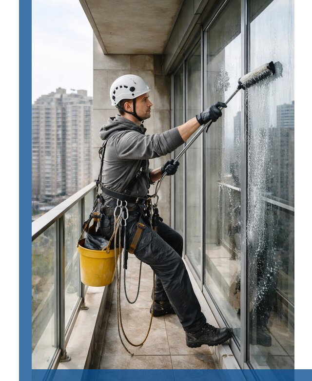 Профессиональная мойка балконного остекления в Саянске