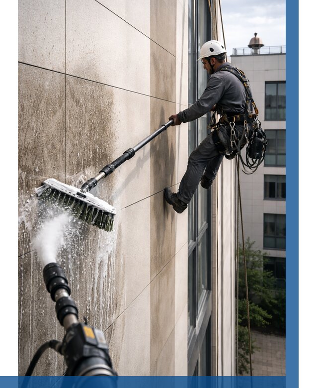 Мойка фасада из керамогранита в Саянске от 305 р. | ВЫСОТНИК-Сск