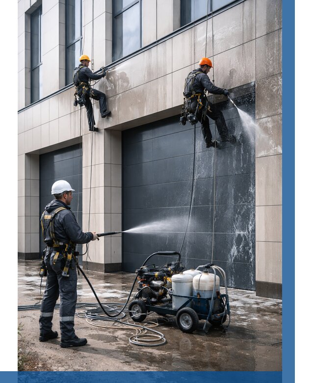 Послестроительная мойка фасада в Саянске от 305 р. | ВЫСОТНИК-Сск