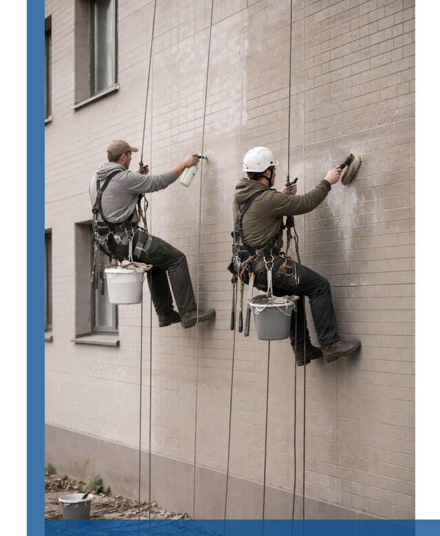 Удаление высолов с фасада зданий в Саянске без повреждений и следов