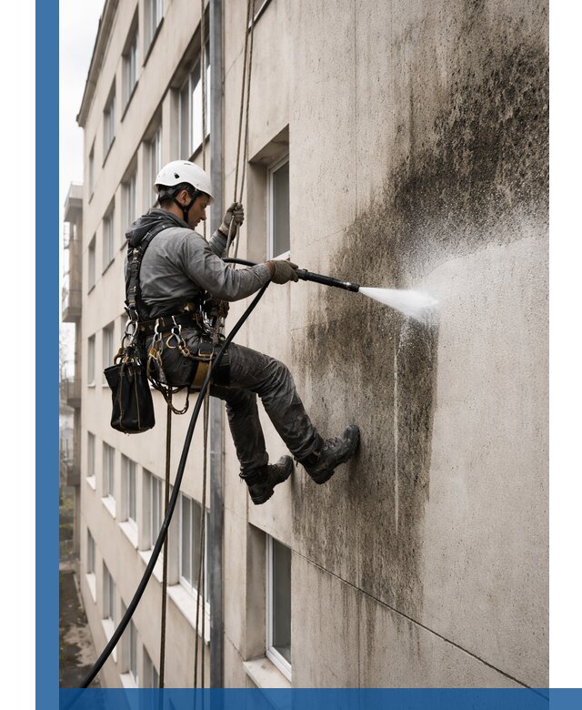 Профессиональная очистка фасадов от плесени в Саянске