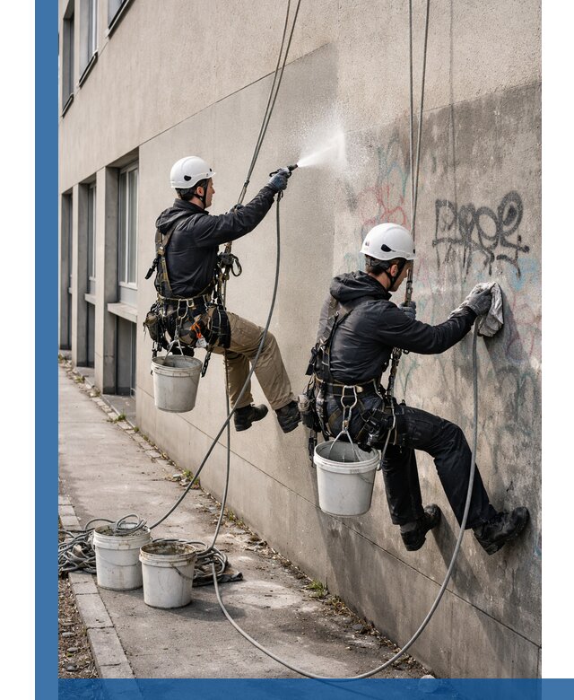 Антиграффити покрытие фасада с защитой от надписей в Саянске