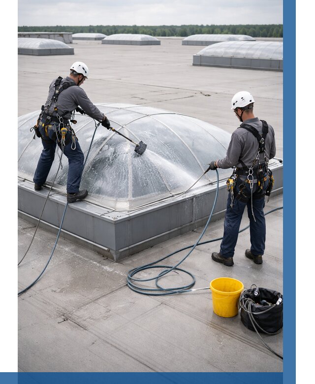 Мойка зенитных фонарей в Саянске, заказать от 4578 р. | ВЫСОТНИК-Сск