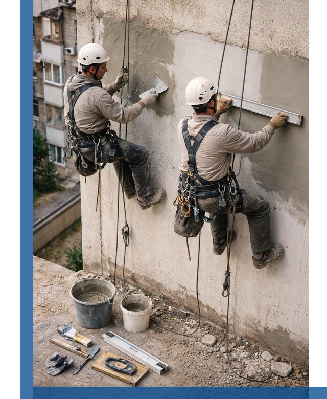 Комплексный ремонт штукатурного фасада с гарантией в Саянске