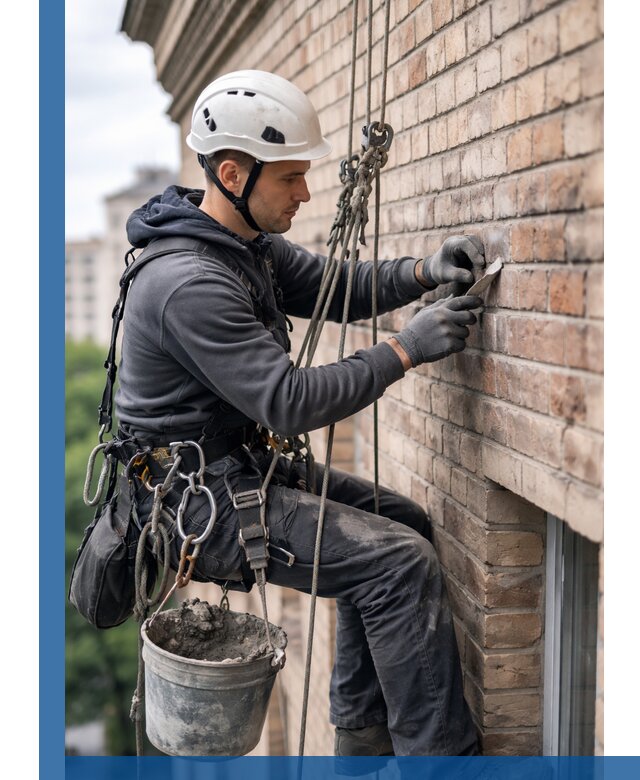 Качественный ремонт кирпичной кладки фасада в Саянске с гарантией