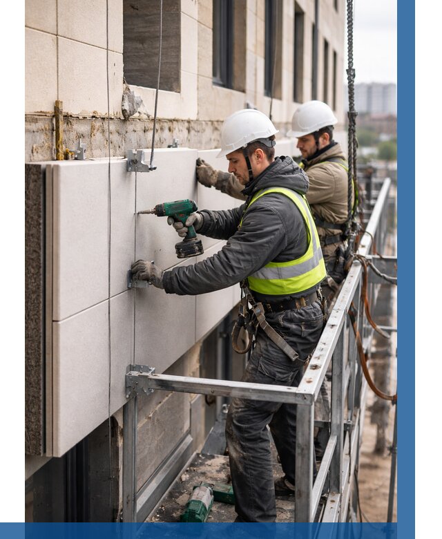 Монтаж фасадных термопанелей в Саянске от 1526 р. | ВЫСОТНИК-Сск