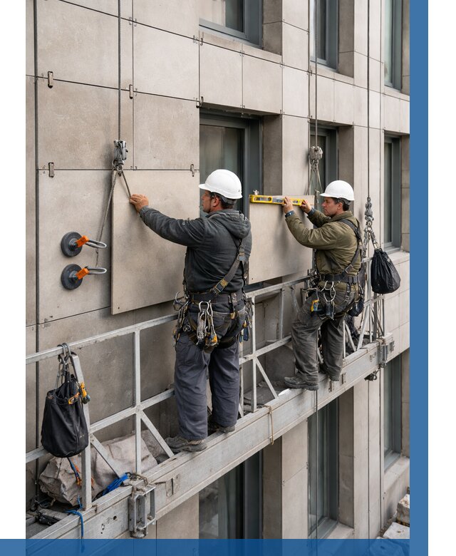 Монтаж керамогранита на фасад в Саянске от 2544 р. | ВЫСОТНИК-Сск