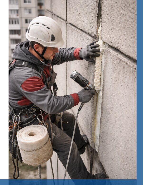 Утепление межпанельных швов в Саянске от 712 р. | ВЫСОТНИК-Сск