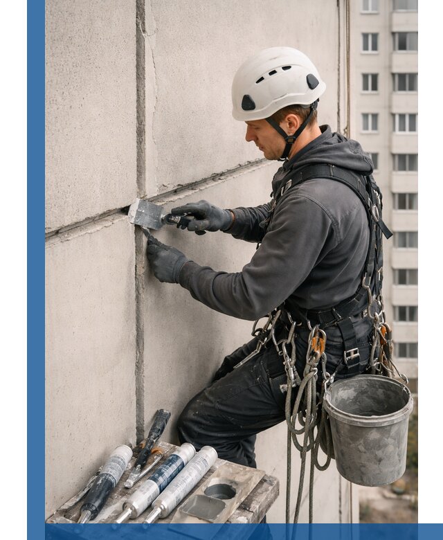 Ремонт межпанельных швов в Саянске герметизация и восстановление