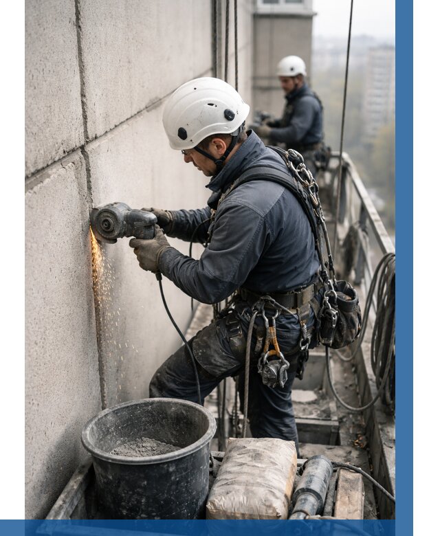 Штробление межпанельных швов в Саянске от 1221 р. | ВЫСОТНИК-Сск