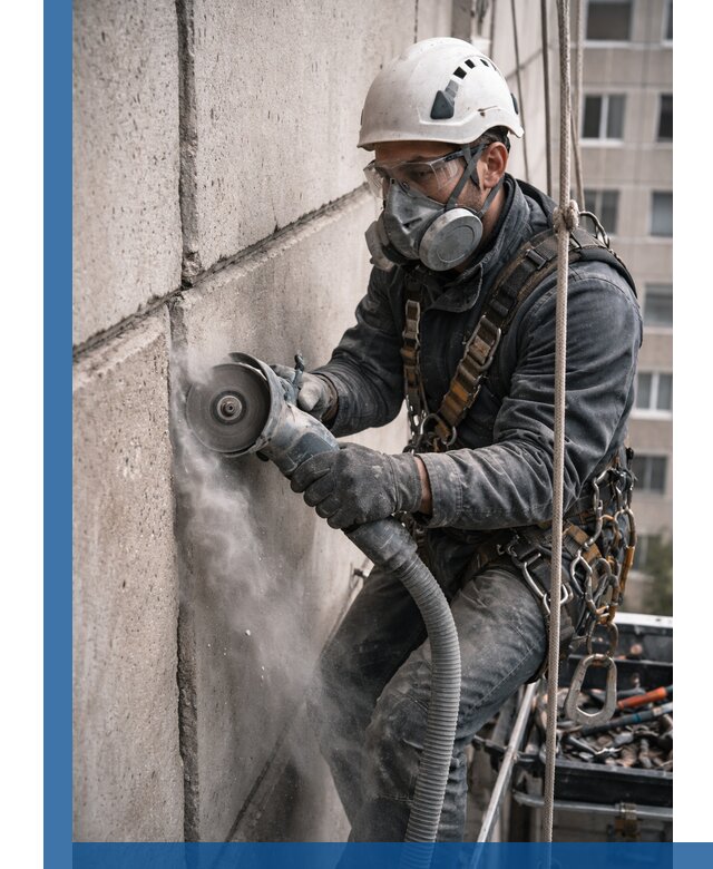 Штробление межпанельных швов в Саянске качественно и быстро