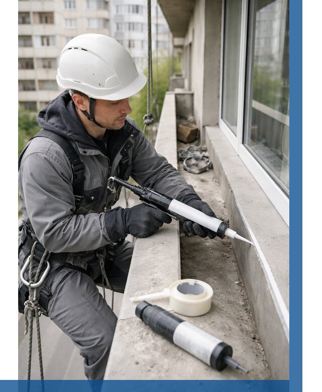 Герметизация швов лоджии в Саянске от 4578 р. | ВЫСОТНИК-Сск