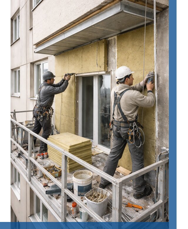 Утепление балкона снаружи в Саянске от 1628 р. под ключ ВЫСОТНИК-Сск