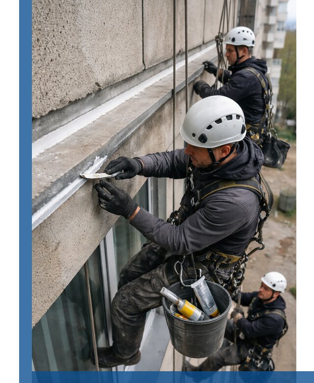 Герметизация примыкания балкона в Саянске под ключ с гарантией