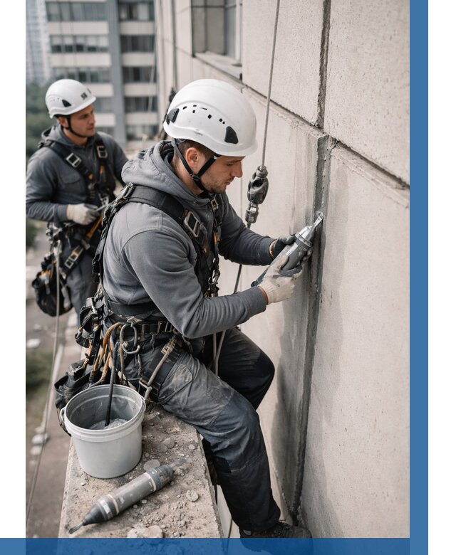 Ремонт деформационных швов здания в Саянске от 1017 р. | ВЫСОТНИК-Сск