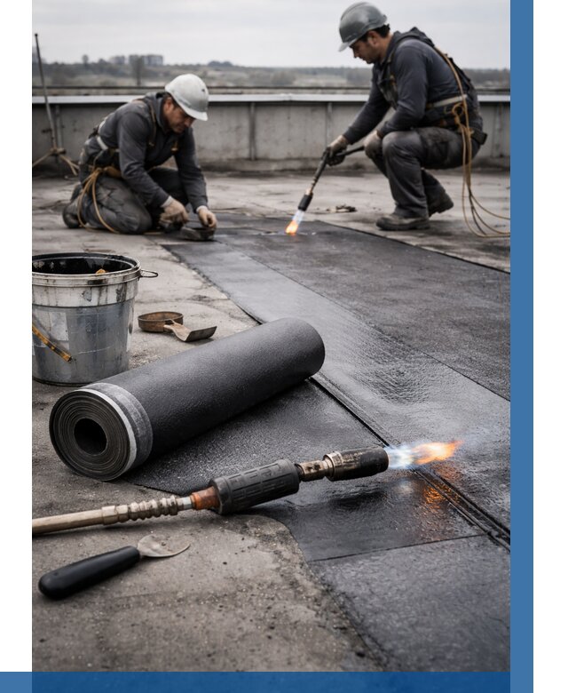 Ремонт рулонной кровли в Саянске от 661 р. | ВЫСОТНИК-Сск