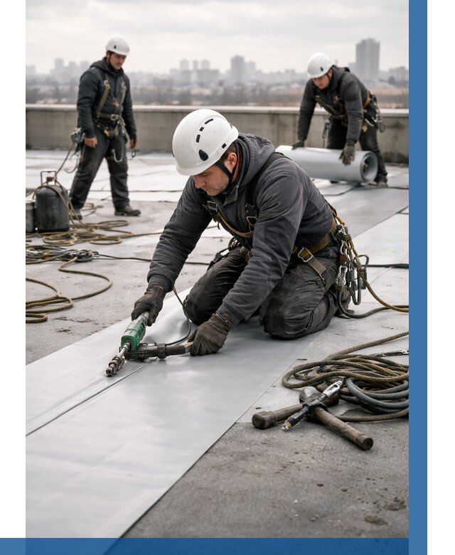 Ремонт мембранной кровли в Саянске от 1831 р./м2 | ВЫСОТНИК-Сск