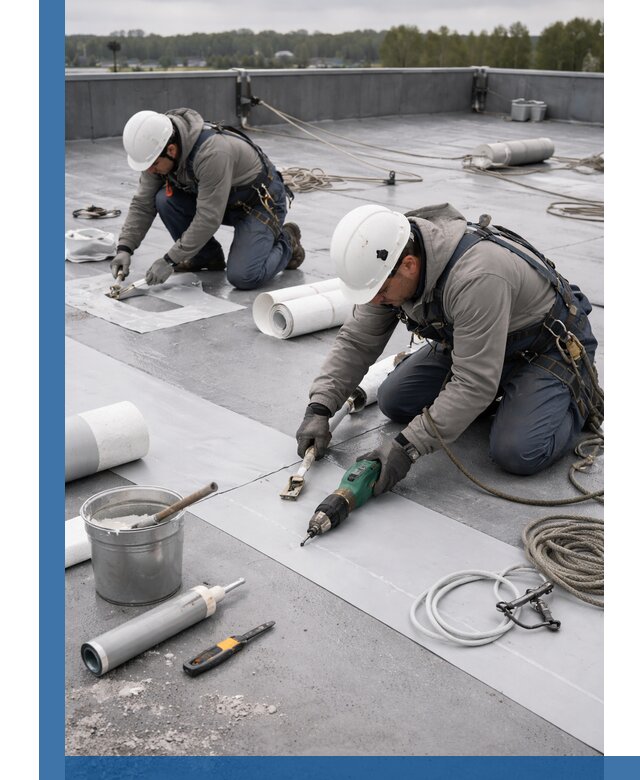 Ремонт мембранной кровли в Саянске качественно и с гарантией