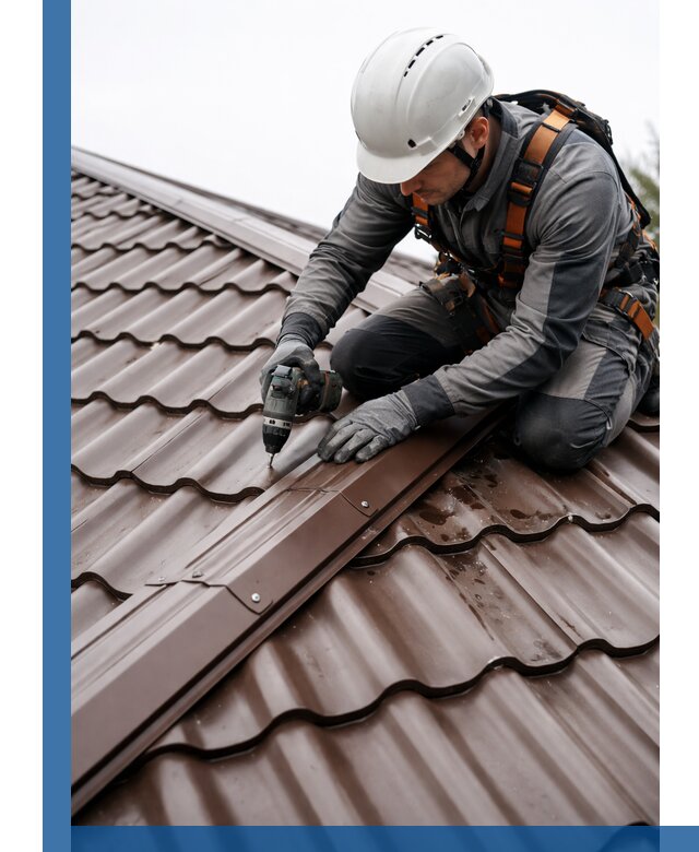 Ремонт металлочерепицы на крыше в Саянске профессионально