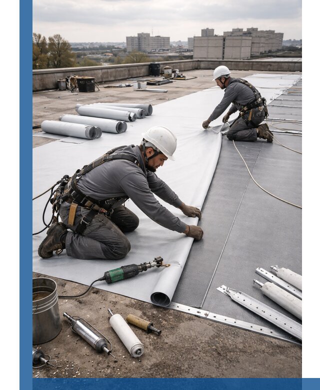 Монтаж мембранной кровли в Саянске для промышленных зданий