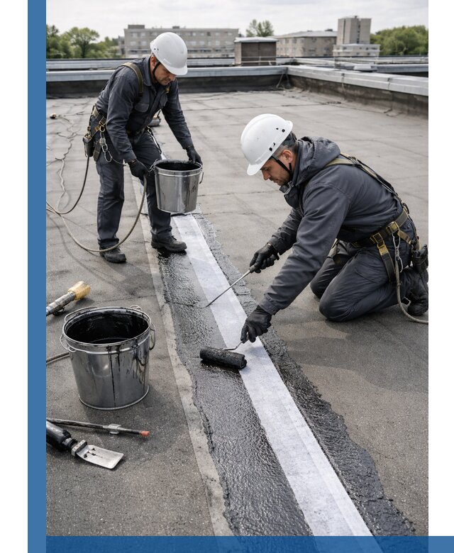 Гидроизоляция кровли мастикой в Саянске надежная защита