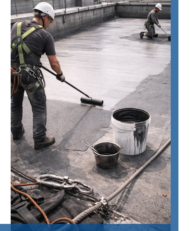 Гидроизоляция кровли жидкой резиной в Саянске от 509 р. | ВЫСОТНИК-Сск