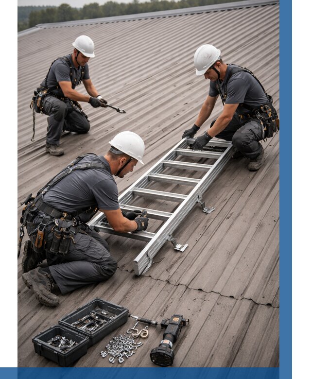 Монтаж кровельной лестницы в Саянске от 4578 р. | ВЫСОТНИК-Сск