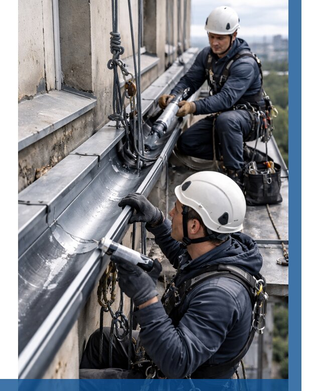 Ремонт водосточных желобов в Саянске от 6613 р. | ВЫСОТНИК-Сск