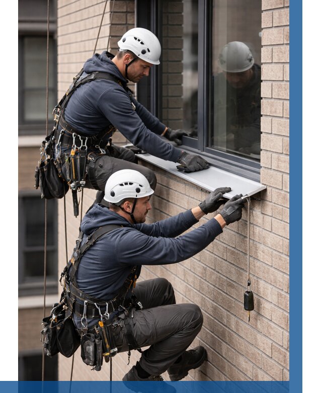 Монтаж оконных отливов под ключ в Саянске от 3561 р. | ВЫСОТНИК-Сск