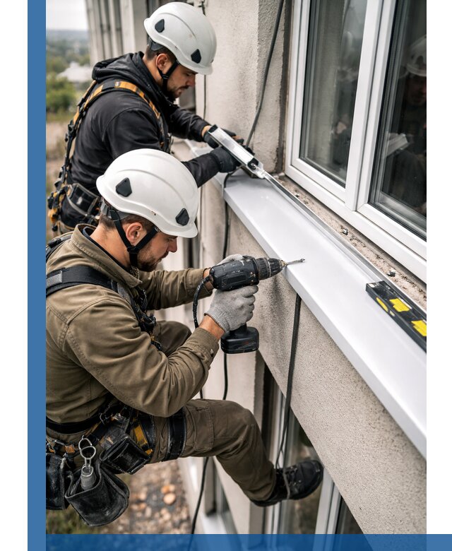 Профессиональный монтаж оконных отливов и отведения воды в Саянске
