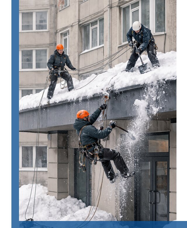 Безопасная очистка навесов от снега в Саянске круглогодично