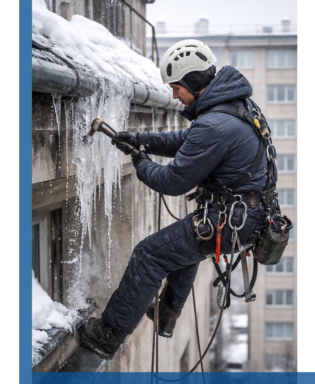 Удаление наледи и чистка водостоков в Саянске оперативно и безопасно