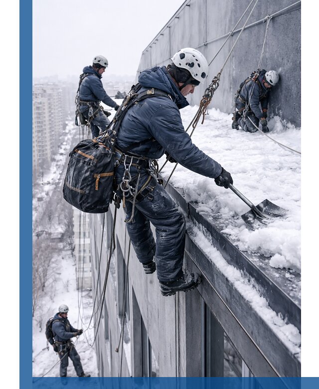 Абонентское обслуживание кровли зимой в Саянске регулярный уход