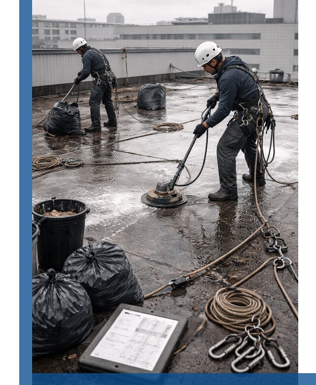 Плановая очистка кровли по графику в Саянске для безопасности