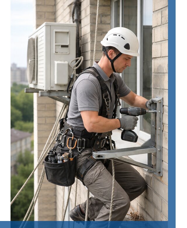 Установка кронштейнов кондиционера в Саянске от 3561 р. | ВЫСОТНИК-Сск