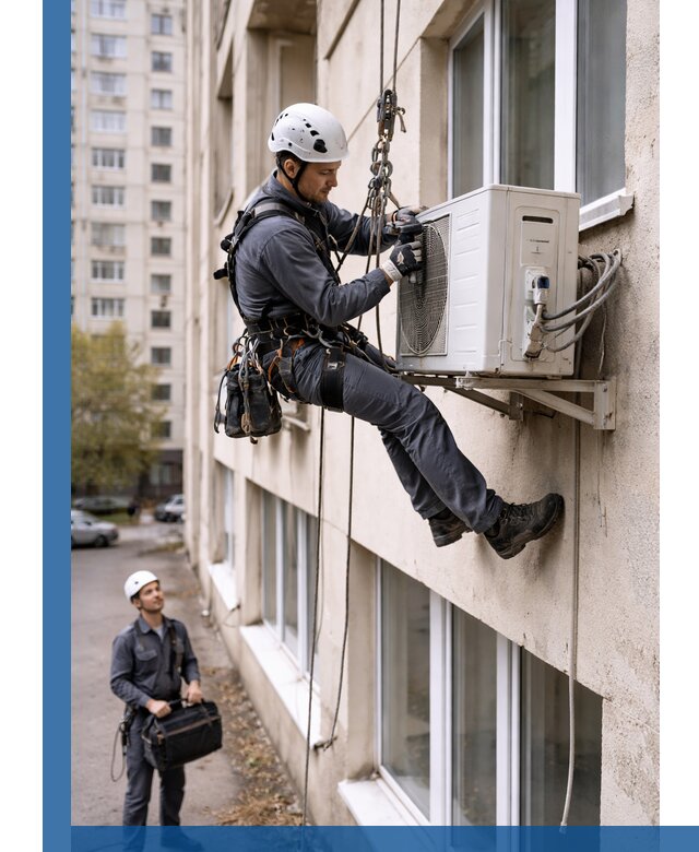 Демонтаж внешнего блока кондиционера в Саянске профессионально