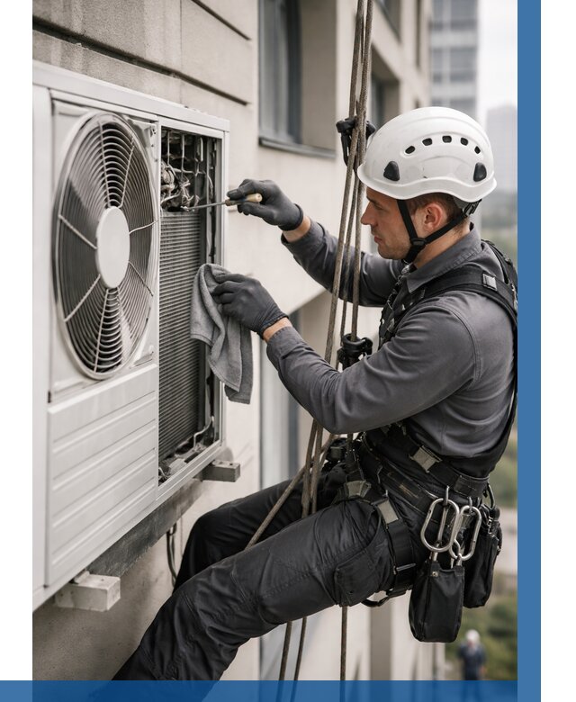 Обслуживание внешнего блока кондиционера в Саянске от 2747 р.ВЫСОТНИК-Сск