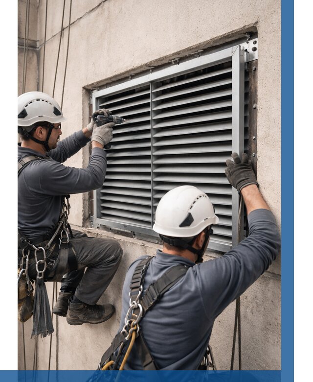 Монтаж вентиляционных решеток в Саянске от 4578 р. | ВЫСОТНИК-Сск