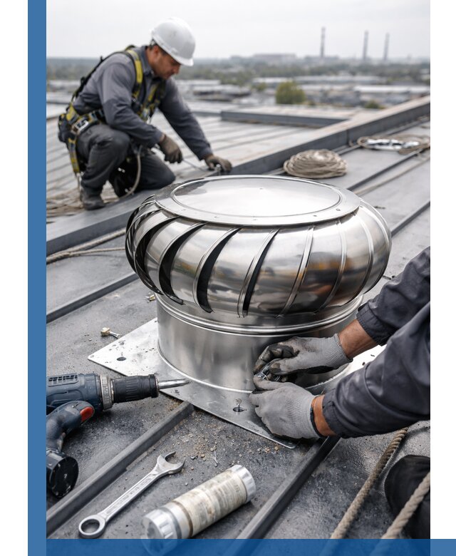 Установка дефлекторов на кровле в Саянске профессионально