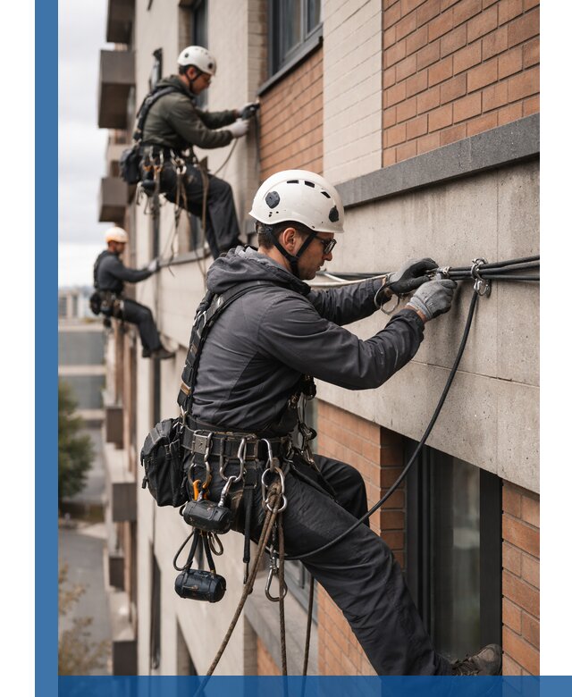 Крепление кабеля на фасаде монтаж и крепеж в Саянске