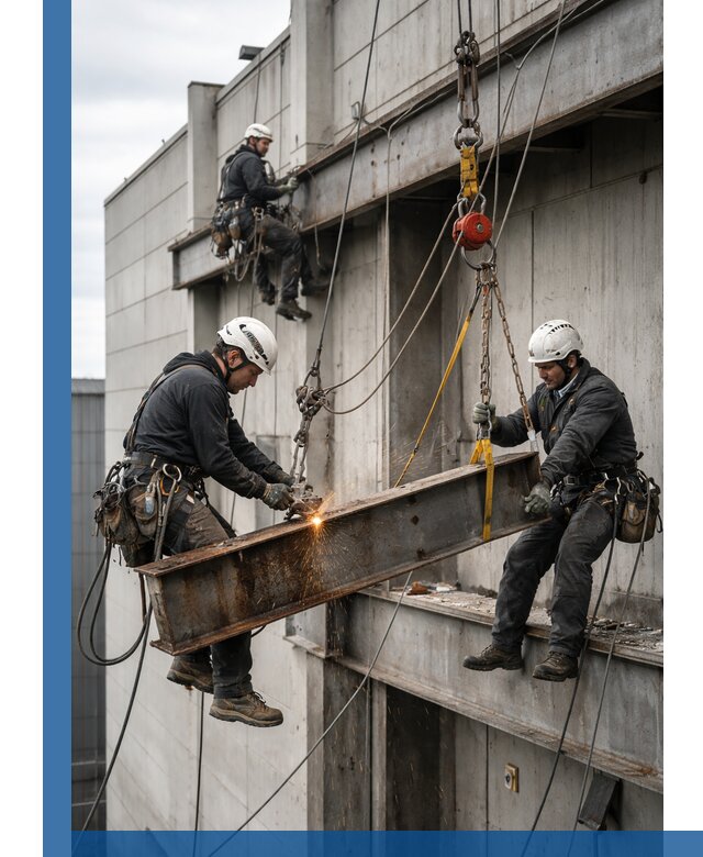 Демонтаж металлоконструкций на высоте в Саянске под ключ