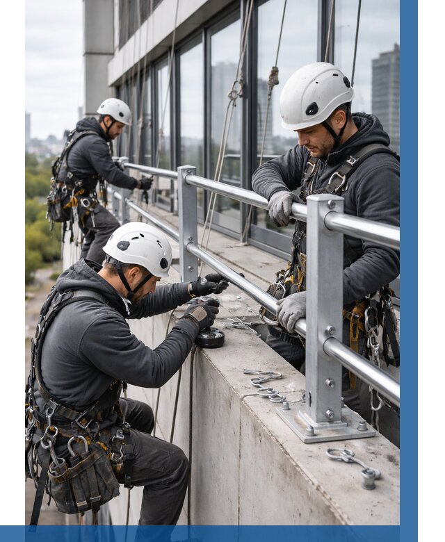 Монтаж ограждений на высоте в Саянске, от 1221 р. | ВЫСОТНИК-Сск
