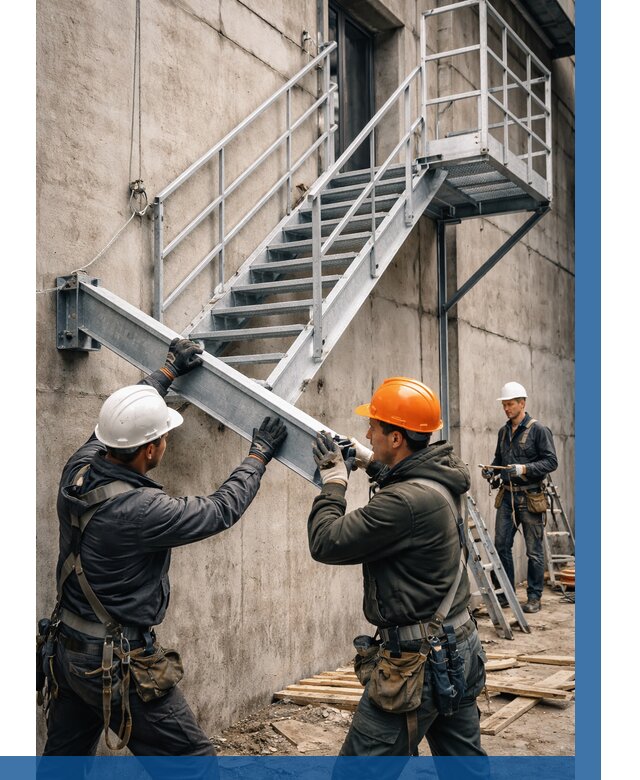 Монтаж металлических лестниц в Саянске от 15261 р. | ВЫСОТНИК-Сск