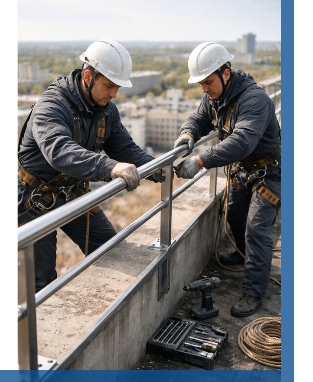 Монтаж перил на высоте в Саянске от 2544 р. | ВЫСОТНИК-Сск