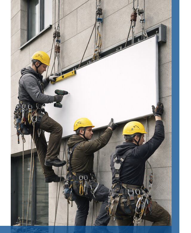 Монтаж рекламной вывески в Саянске от 8139 р. | ВЫСОТНИК-Сск