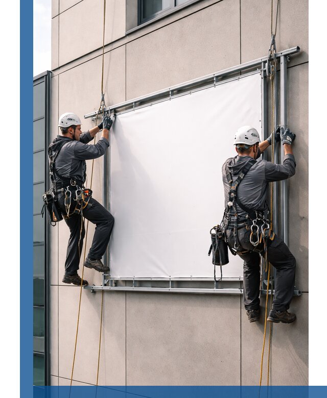 Монтаж наружной рекламной вывески в Саянске под ключ