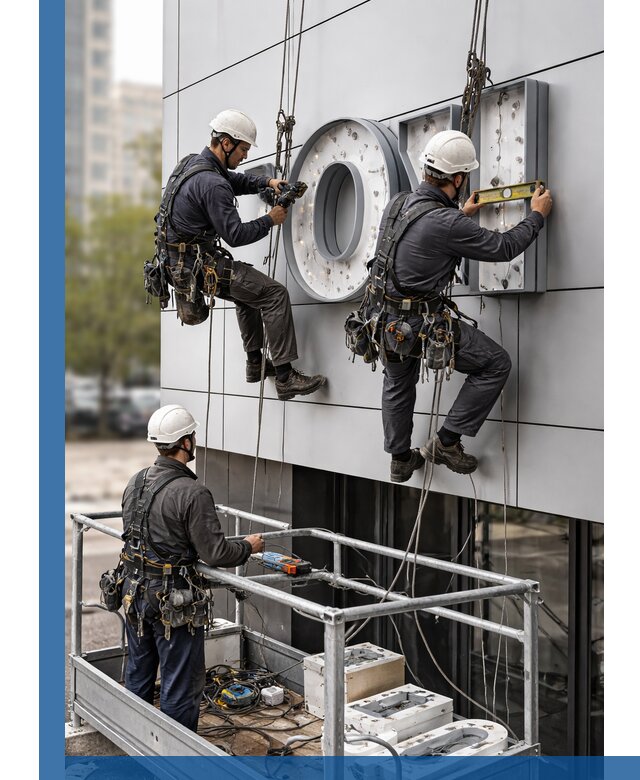 Профессиональный монтаж световых букв в Саянске под ключ