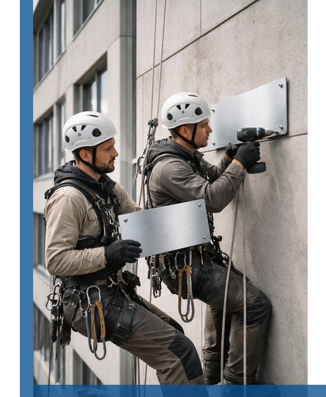 Монтаж табличек и указателей в Саянске для зданий и сооружений