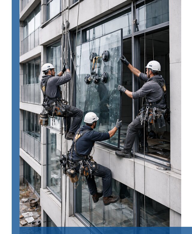Фасадное остекление и монтаж витражей зданий в Саянске под ключ