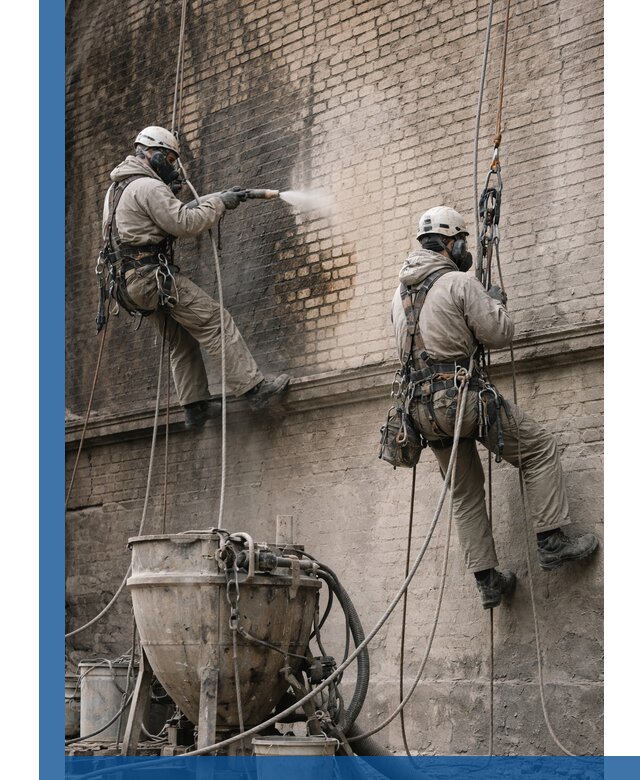 Пескоструйная очистка фасадов в Саянске профессионально